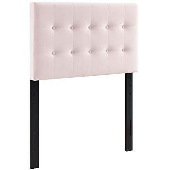 Modway Emily Twin Biscuit Tufted Performance Velvet Headboard, Pink