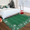 Christmas Area Rug Washable Scalloped Bedroom Carpet with Non-Slip Backing - 3 of 4