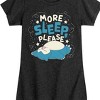 Girls' - Pokémon - Snorlax Nap All Day Sleep All Night Fitted Short Sleeve Graphic T-Shirt - 2 of 4