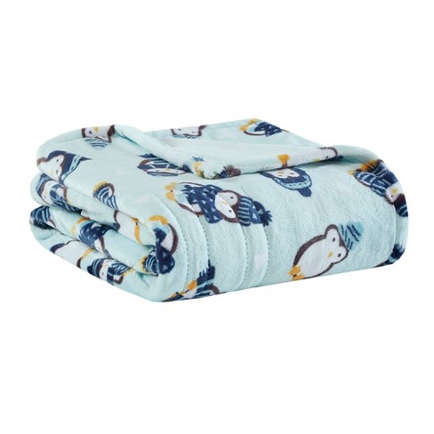 Aqua plush throw cheap blanket