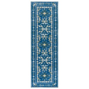 Martha Stewart Floral MSRW179  Machine Washable Skid-Resistant Power Loomed Indoor Rugs - 1 of 4