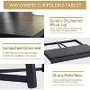 FurnitureR Folding Home Office Desk, 31.5 Inches Foldable Table, Space Saving Computer Study Desk Compact Writing Workstation for Small Space, Black - 4 of 4