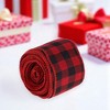 Unique Bargains Gift Wrap Ribbons Plaid Faux Linen 179.13"x1.97" 1 Pc - 2 of 4