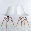 42.1in Wooden Round Dining Table, Circle Dining Room Table For 4-6, Modern White Wood Kitchen Table For Dining Room Kitchen Living Room - 4 of 4