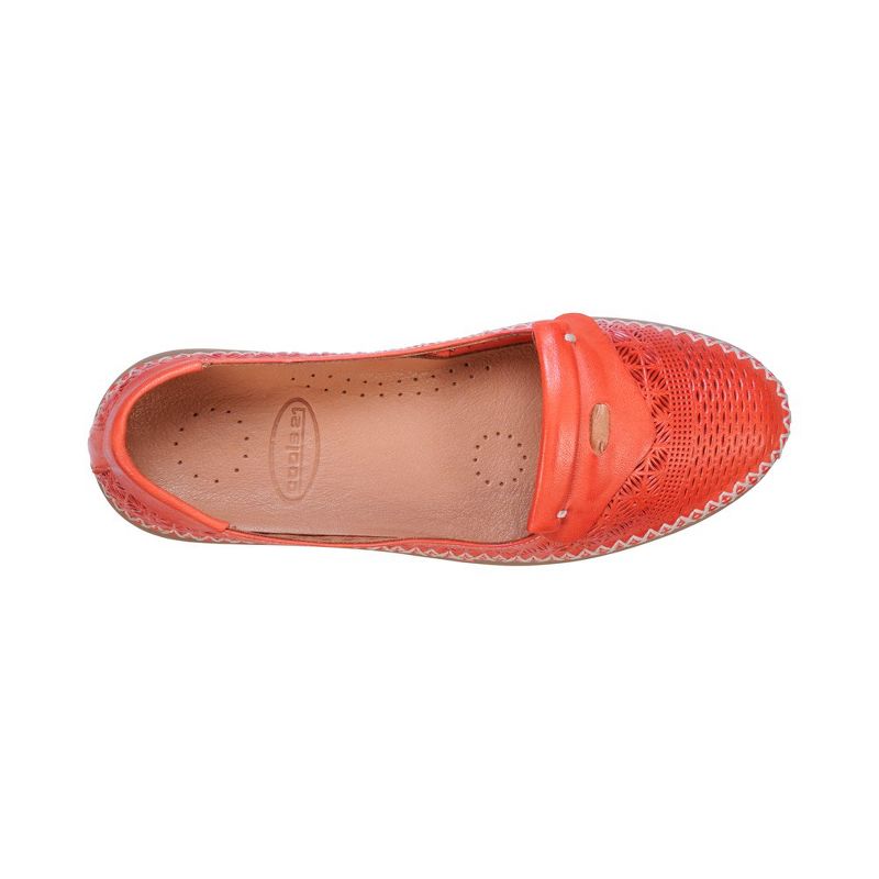 Cools 21 Ginger Perforated Memory Foam Leather Flats, 4 of 6