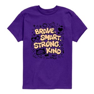 Boys' - Super Kitties - Brave Smart Strong Kind Short Sleeve Graphic T-Shirt - 1 of 3
