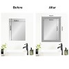 Amanti Art Mirror Makeover Bathroom Mirror Frame Border Kit  - Fully Assembled Peel and Stick Frame - Mirror NOT Included - Brushed Metallic Trim - 4 of 4