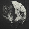 Mens Funny T Shirts Wolf Moon Cool Space Graphic Tee For Men - Crazy Dog Men's T Shirt - 2 of 4