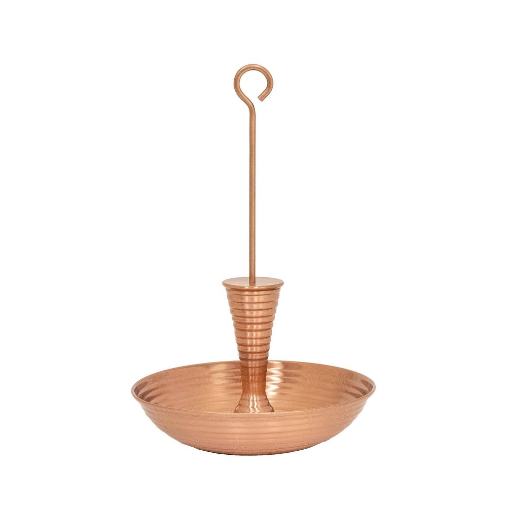 Achla Designs 14" Stylish Brass Hanging Droplet Birdbath Feeder - Copper