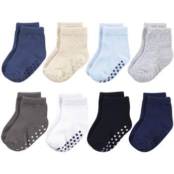 Champion Youth Baby GRIPPY Socks 3 Pairs (Size 6-12 Months) Navy White  Black NWT