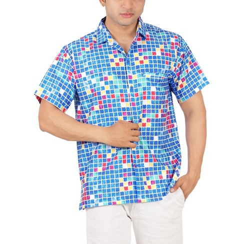 LA LEELA Mens Hawaiian Short Sleeve Button Down Shirt Men's Summer Shirts Casual Beach Vacation Hawaii Island Shirts for Men Funny - image 1 of 4