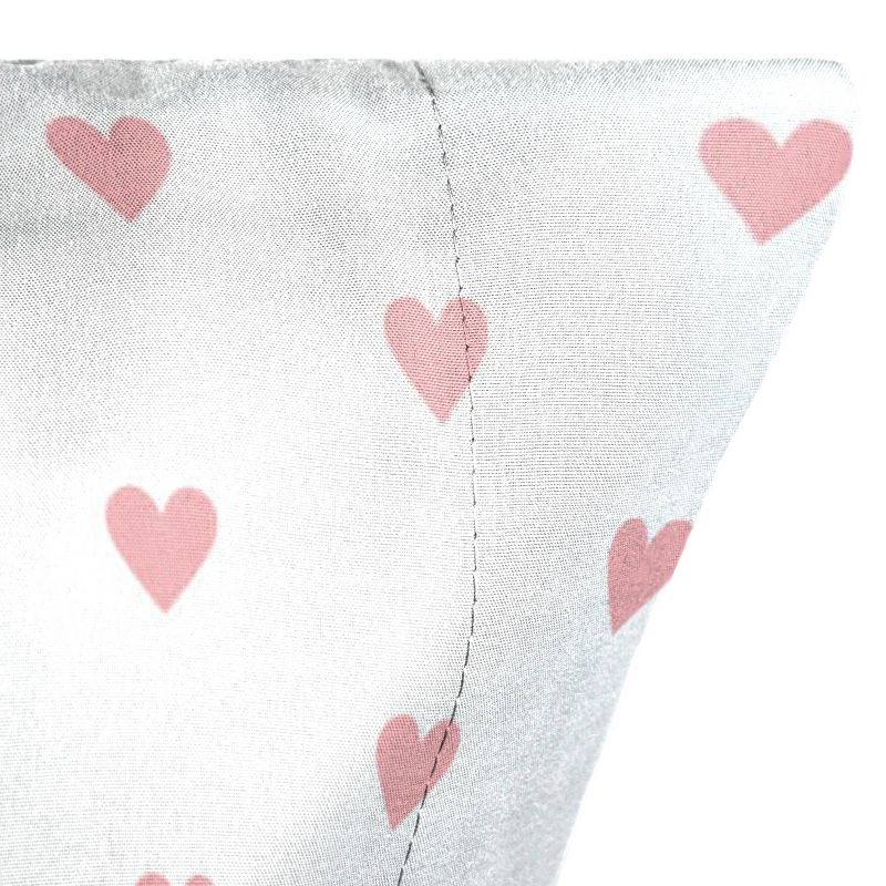 Saturday Park Pink Hearts 100% Organic Cotton Pillowcase, 4 of 8