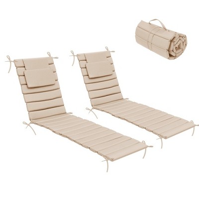Crestlive Products Outdoor Portable Egg Rolls Chaise Lounge Cushion