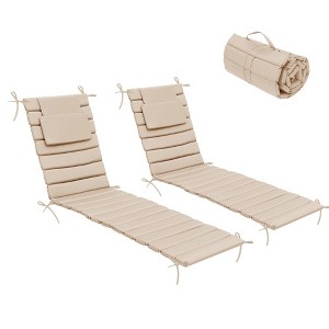 Crestlive Products Outdoor Portable Egg Rolls Chaise Lounge Cushion - 1 of 4