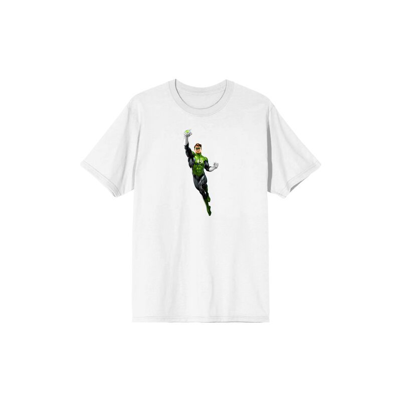 Green Lantern Superhero Power Pose Men's White Graphic Tee, 1 of 2