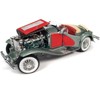 1935 Duesenberg SSJ Speedster Green Metallic with Enamel Red Coves 1/18 Diecast Model Car by Auto World - 2 of 4