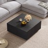 PAGED Square Wooden Coffee Table, Modern Side Table with 4 Storage Drawers, 33.25" Center Table for Living Room, Bedroom - 2 of 4