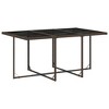 vidaXL Patio Dining Set with Cushions Table and Chair Furniture Poly Rattan - Brown Glass 6 Piece - 4 of 4