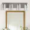 DORESshop 24 in. 4-Light Brushed Nickel Integrated LED Bathroom Vanity Light Fixture Dimmable with White/Neutral/Warm Light - 2 of 4
