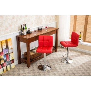 NicBex Bar Stools Set of 2 Adjustable Faux Leather Swivel Counter Stool, Dining Chair with Back for Bar, Kitchen - 1 of 4