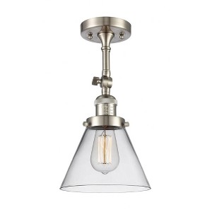 Cone - 1 Light Semi-Flush Mount In Industrial Style-14.5 Inches Tall and 7.75 Inches Wide - 1 of 1
