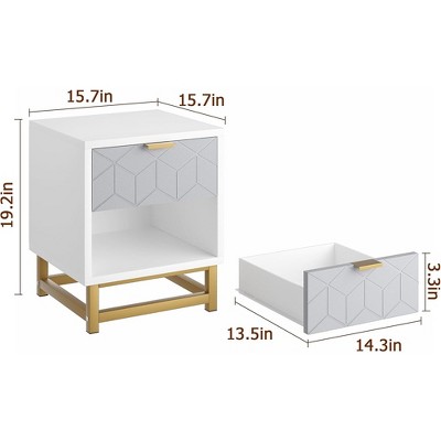 Drawer Storage Cabinet, Dresser for Bedroom, 53.5" Dresser Organizer with Metal Handle and Legs
