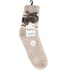 Memoi Women's Snowflake Pom Pom Plush-Lined Slipper Socks - 4 of 4