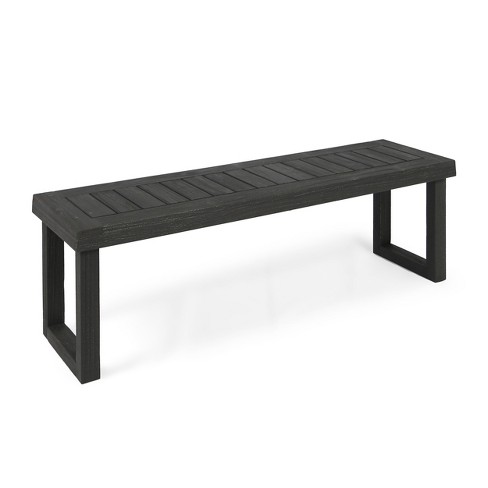 Nestor Acacia Bench Sandblast Dark Gray Christopher Knight