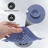 Unique Bargains Shower Drain Hair Catcher Round and Convex Drain Cover Silicone Strainer Hair Stopper - 3 of 4