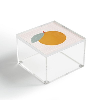 Hello Twiggs Orange Orange 4" x 4" Acrylic Box - Deny Designs