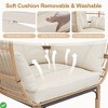 Wicker Egg Chair,Oversized Indoor Outdoor Lounger for Patio,500 Lbs Capacity w/5 Cushions - 4 of 4