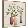 22" x 22" Natural Bouquet I Gray by Julia Purinton Framed Canvas Wall Art Light Brown - Amanti Art - 2 of 4