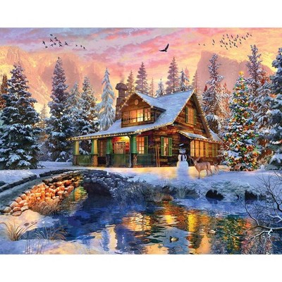 Springbok Rocky Mountain Christmas Jigsaw Puzzle - 1000pc