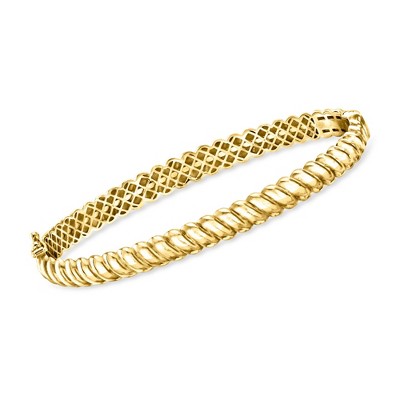 Pure Collection by Ross-Simons 18kt Gold Vermeil Twisted Bangle Bracelet