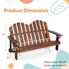 Infans 2 Person Adirondack Chair Kid Solid Wood Loveseat Backrest Arm Rest Patio Coffee - 2 of 4