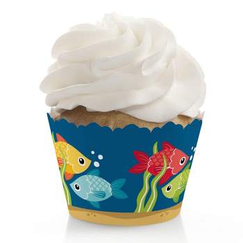Fish and Ocean Wave Cupcake Wrappers in Your Choice of Color Qty 12 by Your  Little Cupcake -  Canada