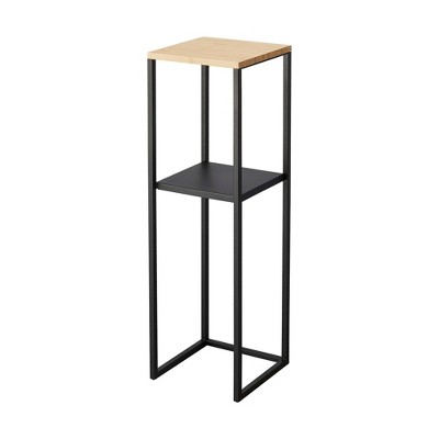 Yamazaki Home - Two-Tier Display & Storage Shelf (31.5" H) - Steel + Wood - Black