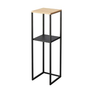 Yamazaki Home - Two-Tier Display & Storage Shelf (31.5" H) - Steel + Wood - Black - 1 of 4