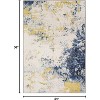 Abstract Runner Rug - Washable soft carpet with non-slip backing, foldable & stain-resistant for hallways & living rooms - 2 of 4