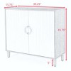 TIRAMISUBEST 4-Door Storage Cabinet with Adjustable Shelves - Natural Wood Mobile File Organizer for Home & Office - 2 of 4