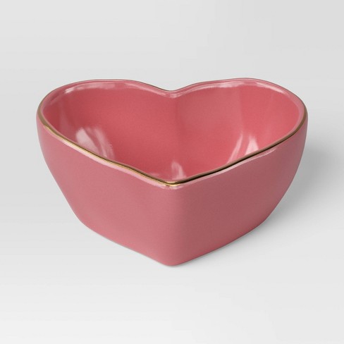 7oz Stoneware Figural Heart Mini Serving Bowl Pink Threshold Target