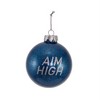 Kurt Adler Two-sided Glass Ball Ornament, United States Air Force "Aim High", Blue, 3" - 2 of 4