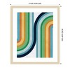 Amanti Art Colorful curved lines 2 by Vitor Costa Wood Framed Wall Art Print - 3 of 4