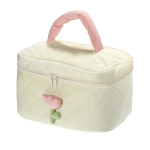 Unique Bargains Large Cute Tulip Flower Pattern Makeup Bags and Organizers 1Pc - 1 of 4