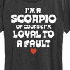 Women's - Instant Message - I'm A Scorpio Loyal To A Fault Short Sleeve Graphic T-Shirt - 2 of 4