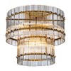 ALOADECOR 10-Light Modern and Contemporary Gold 2-Tiered Handmade Glass Shade Flush Mount Light - 3 of 4