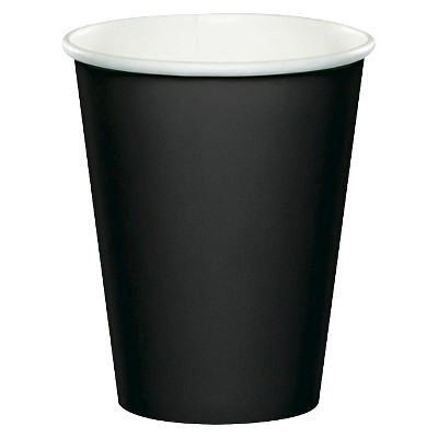 black paper cups