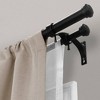 Lumi Home Furnishings 4pk 6.7" Steel Double Curtain Rod Bracket Matte Black - 3 of 4
