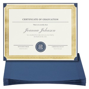 Best Paper Greetings 24-Pack Single Sided Award Certificate Holders for Diplomas, Awards, Certifications - 1 of 4
