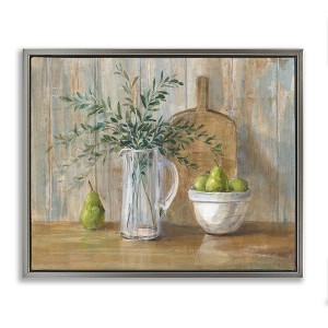 Stupell Industries Rustic Pears Still Life Floating Frame Canvas Art - 1 of 4